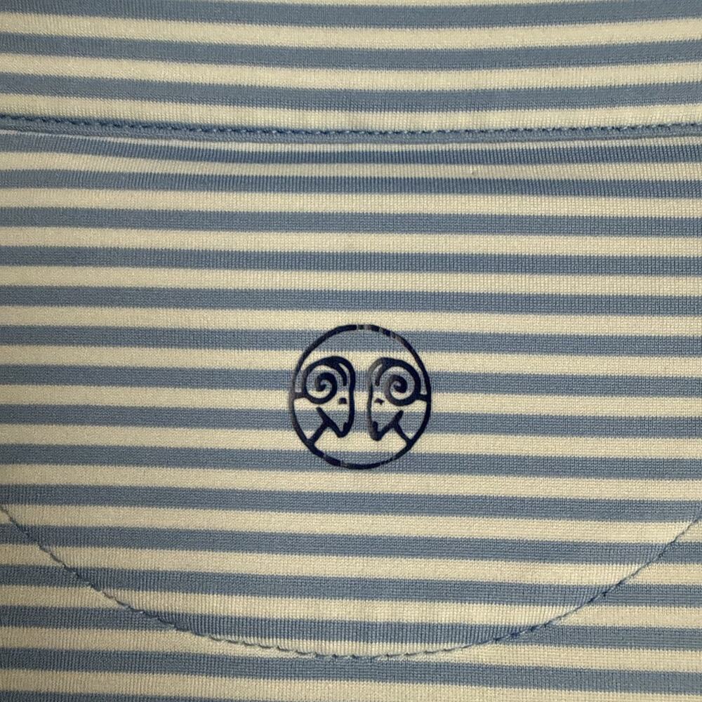 Renwick Women’s 123rd U.S. Open LACC Striped 1/4 Zip Golf Pullover Blue White L - Picture 7 of 10